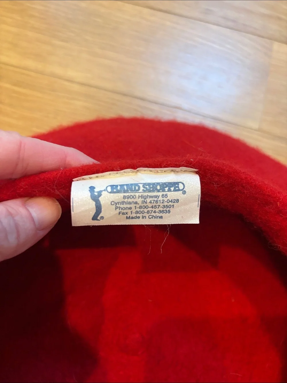 Vtg Rand Shoppe Red Beret 100% Wool OS